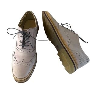 CAT‎ Caterpillar Lavender Grey Leather Wingtip Oxford Shoes Women's Size 8
